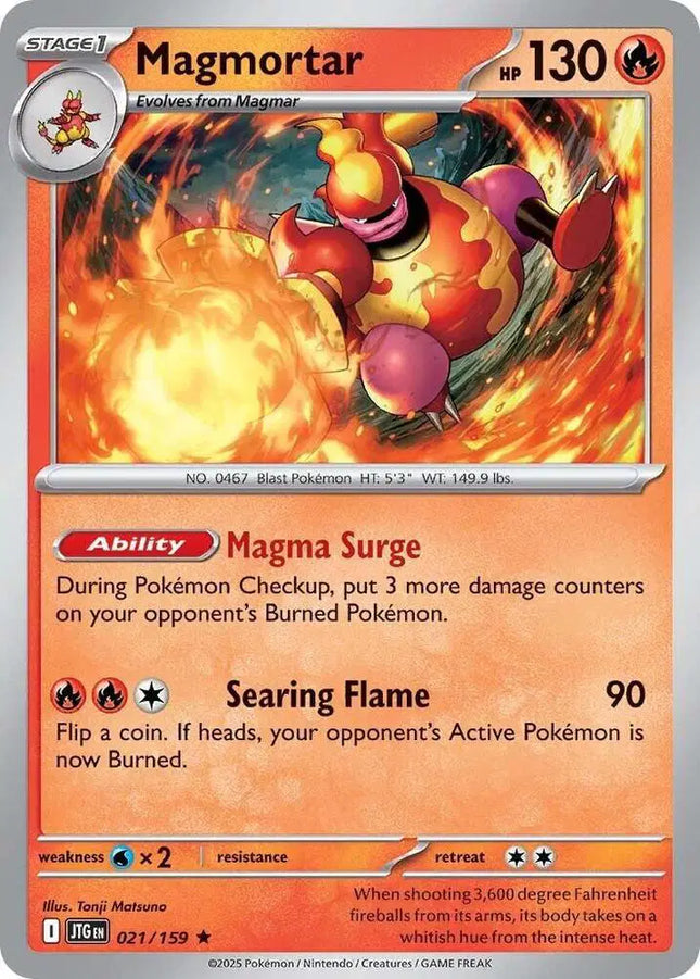 Magmortar Holo Rare • 021/159 Journey Together Holofoil