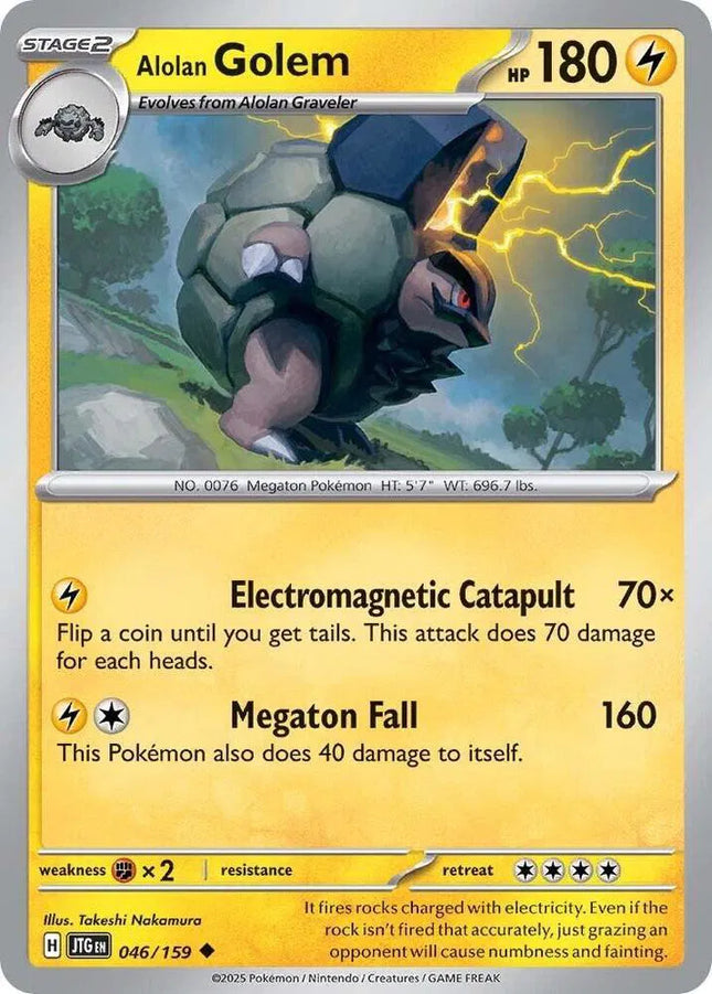 Alolan Golem Journey Together Uncommon 046/159 Reverse Holofoil