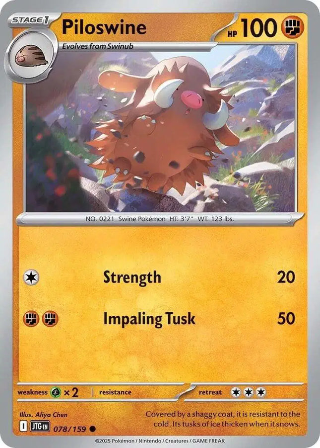 Piloswine Common • 078/159 Journey Together