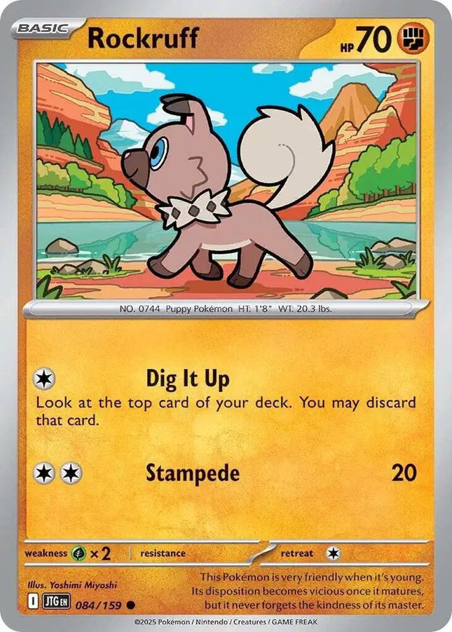 Rockruff Common • 084/159 Journey Together Reverse Holofoil