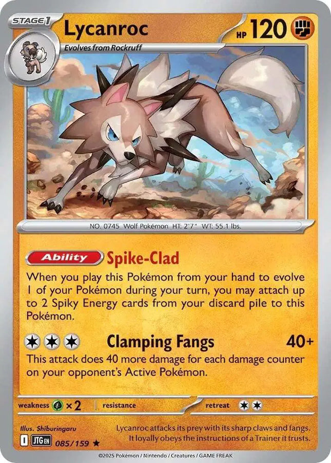 Lycanroc Holo Rare • 085/159 Journey Together Reverse Holofoil