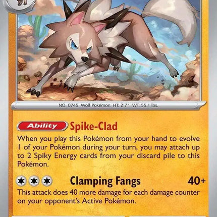 Lycanroc Holo Rare • 085/159 Journey Together Holofoil
