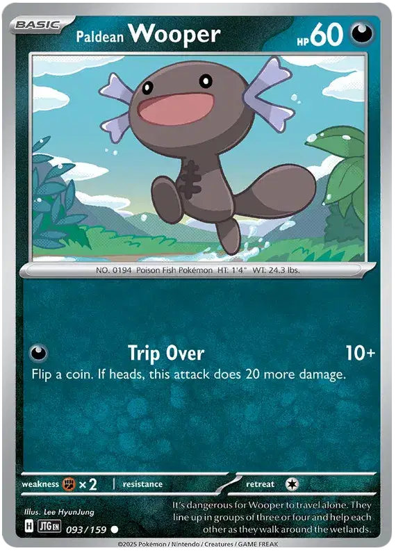 Paldean Wooper Common • 093/159 Journey Together Reverse Holofoil