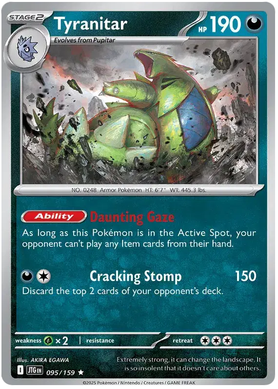 Tyranitar Holo Rare • 095/159 Journey Together Reverse Holofoil