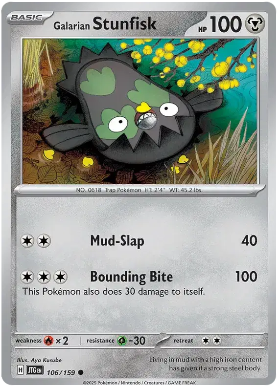 Galarian Stunfisk Common • 106/159 Journey Together Reverse Holofoil