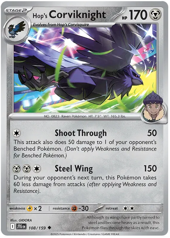 Hop's Corviknight Journey Together Uncommon 108/159