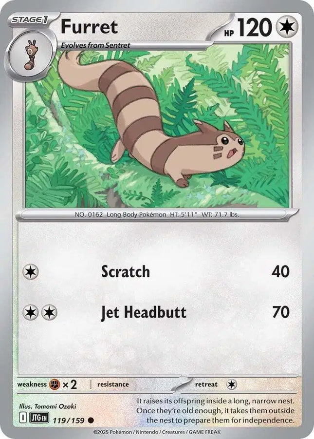 Furret Common • 119/159 Journey Together Reverse Holofoil