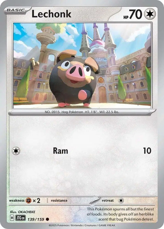 Lechonk Common • 139/159 Journey Together Reverse Holofoil