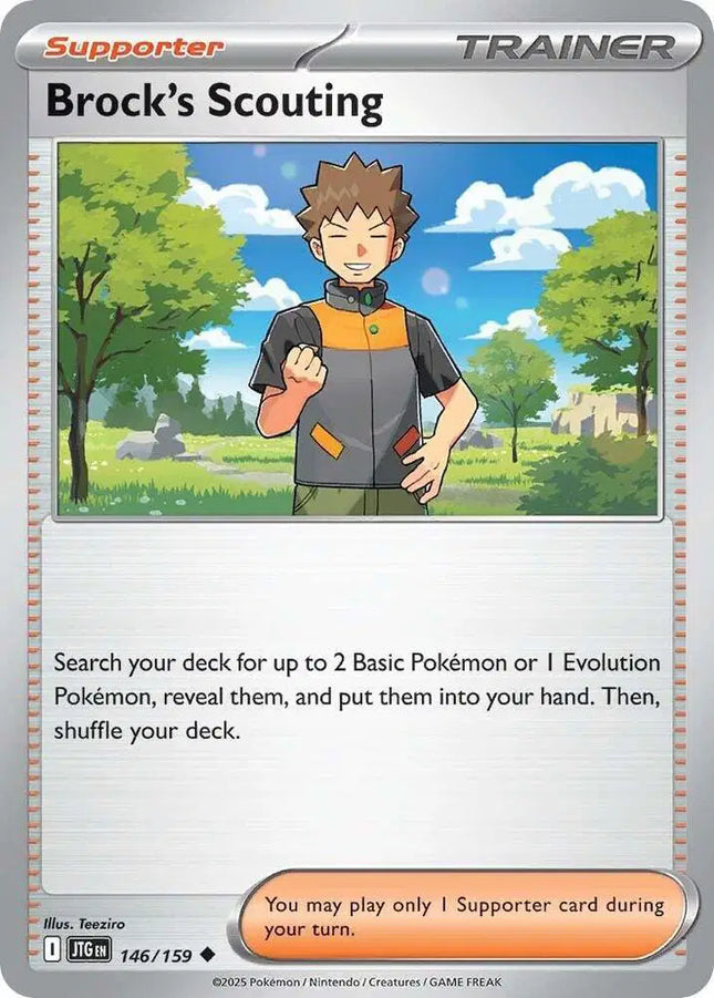 Brock's Scouting Uncommon • 146/159 Journey Together  Reverse Holofoil
