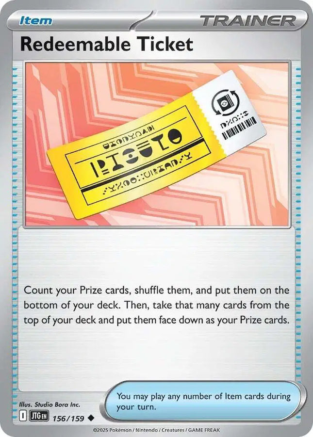 Redeemable Ticket Uncommon • 156/159 Journey Together