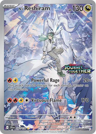 N's Reshiram (Journey Together Stamped) Scarlet & Violet Promo Illustration Rare 167/159