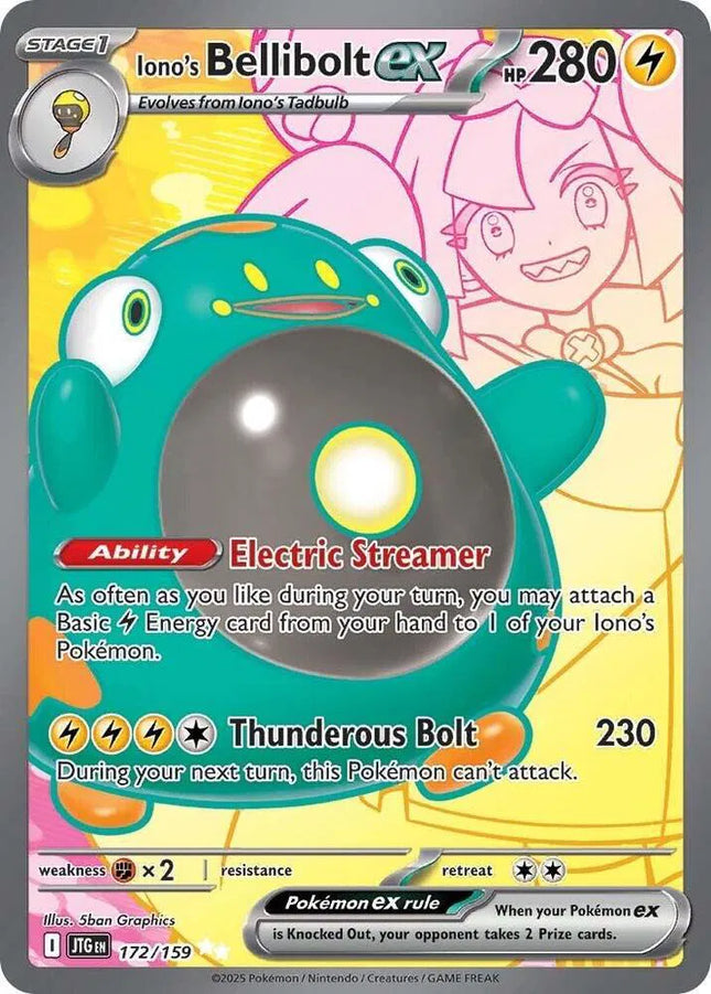 Iono's Bellibolt ex Journey Together Ultra Rare 172/159
