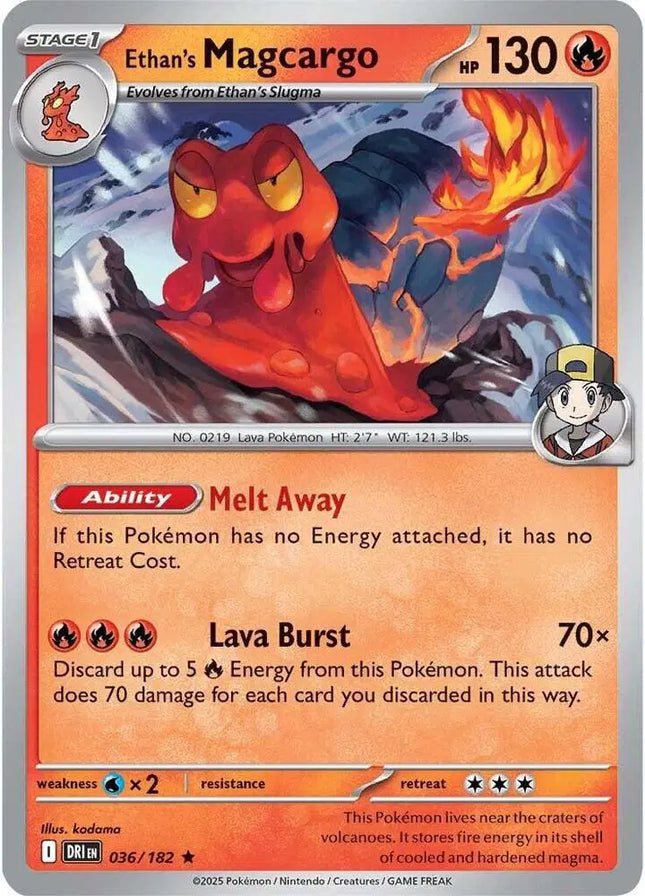 Ethan's Magcargo Rare • 036/182 Destined Rivals Reverse Holofoil