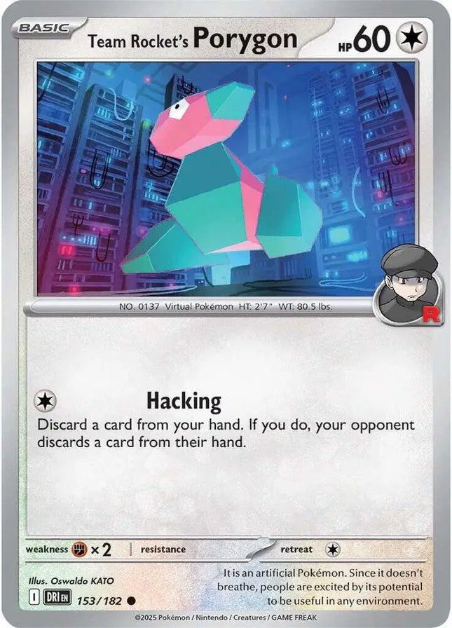 Team Rocket's Porygon Common • 153/182 Destined Rivals