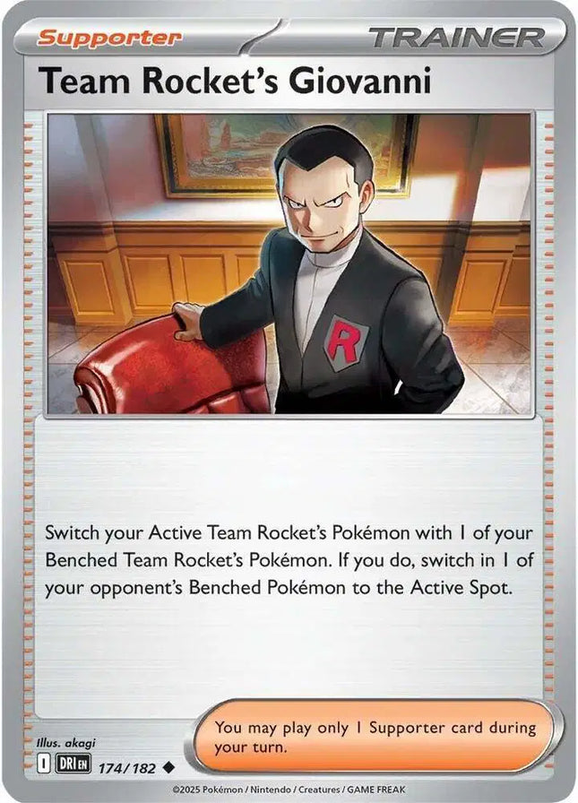 Team Rocket's Giovanni Uncommon • 174/182 Destined Rivals Reverse Holofoil