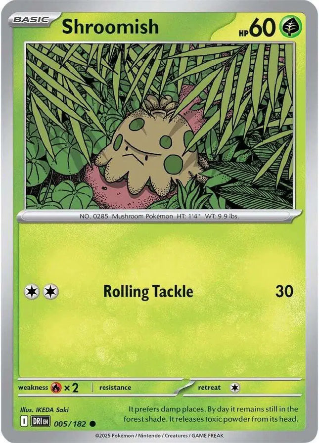 Shroomish Common • 005/182 Destined Rivals Reverse Holofoil