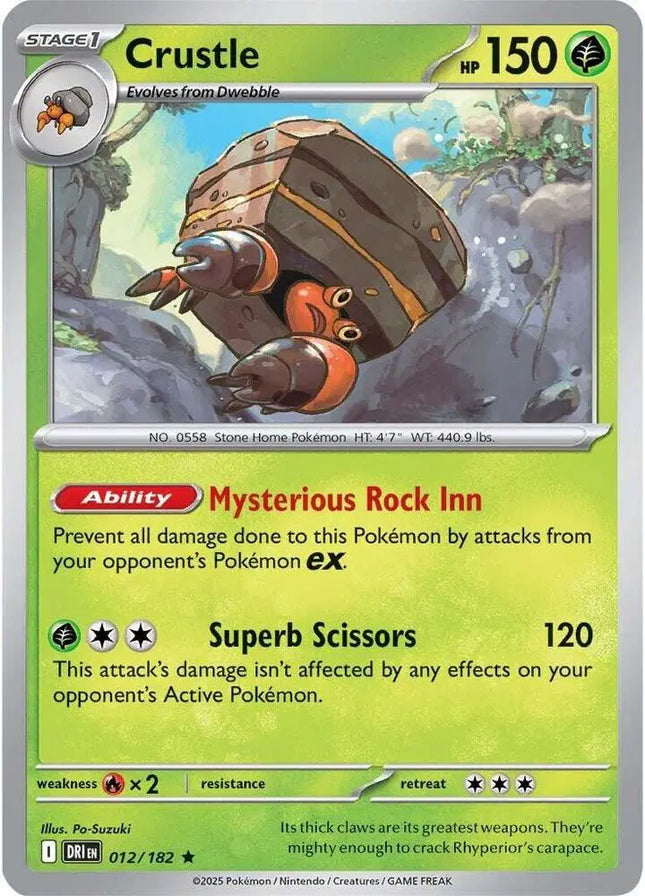 Crustle Rare • 012/182 Destined Rivals Holofoil
