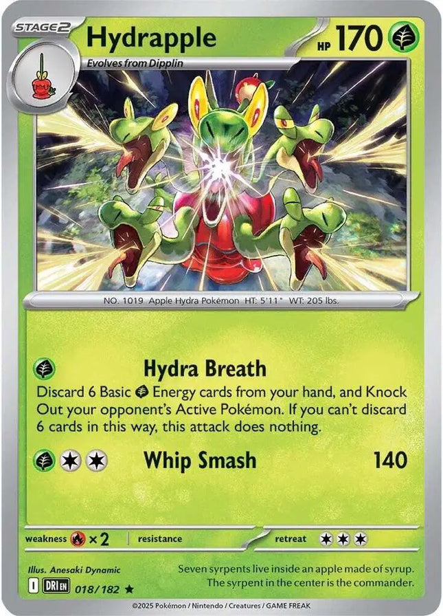 Hydrapple Rare • 018/182 Destined Rivals Reverse Holofoil