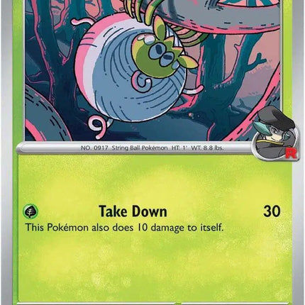 Team Rocket's Tarountula Common • 019/182 Destined Rivals Reverse Holofoil