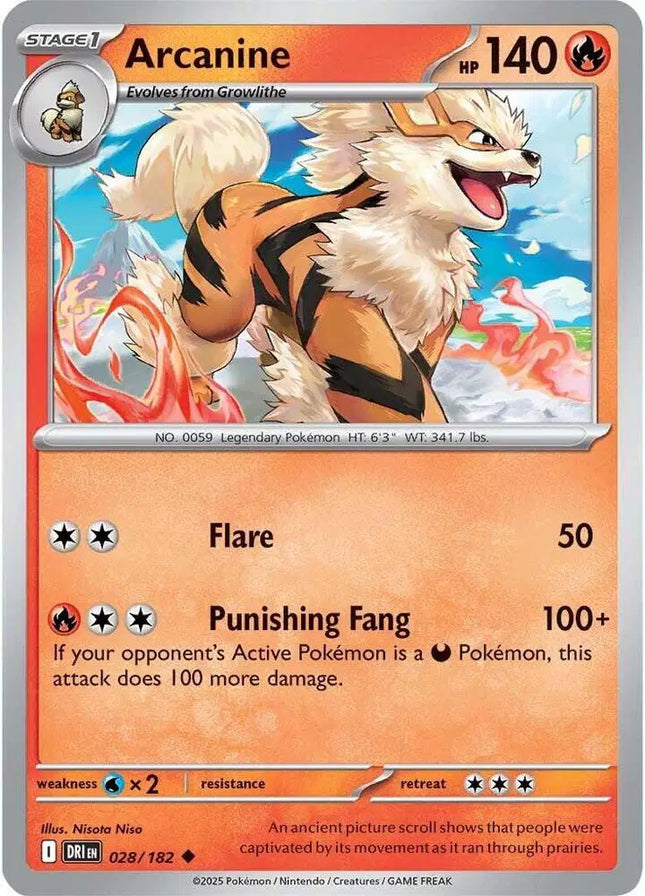 Arcanine Uncommon • 028/182 Destined Rivals
