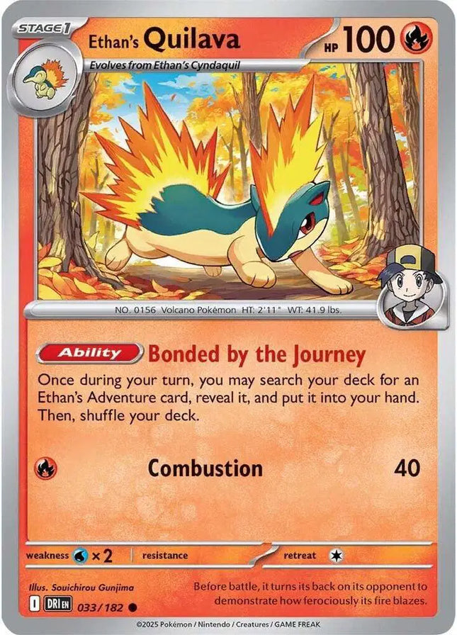 Ethan's Quilava Common • 033/182 Destined Rivals Reverse Holofoil