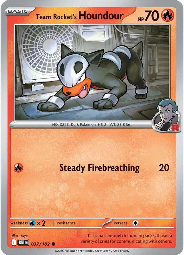 Team Rocket's Houndour Common • 037/182 Destined Rivals