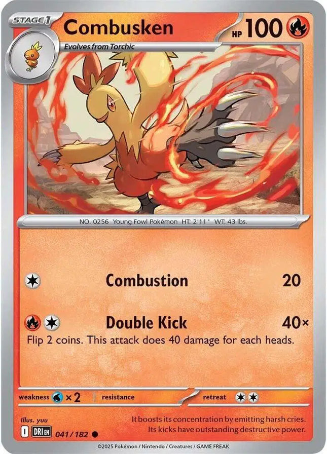 Combusken Common • 041/182 Destined Rivals Reverse Holofoil