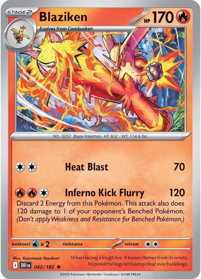 Blaziken Rare • 042/182 Destined Rivals Reverse Holofoil