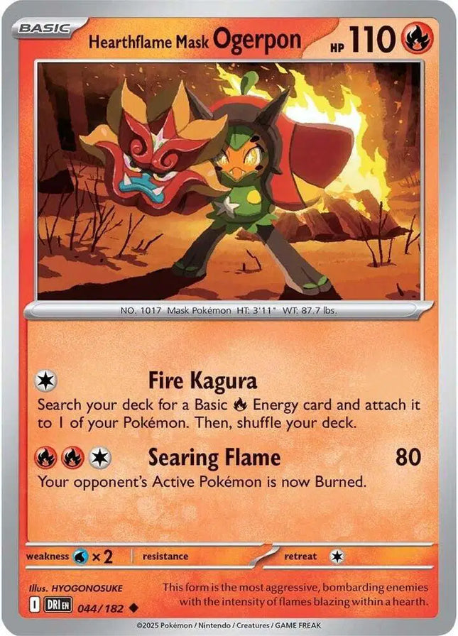 Hearthflame Mask Ogerpon Uncommon • 044/182 Destined Rivals