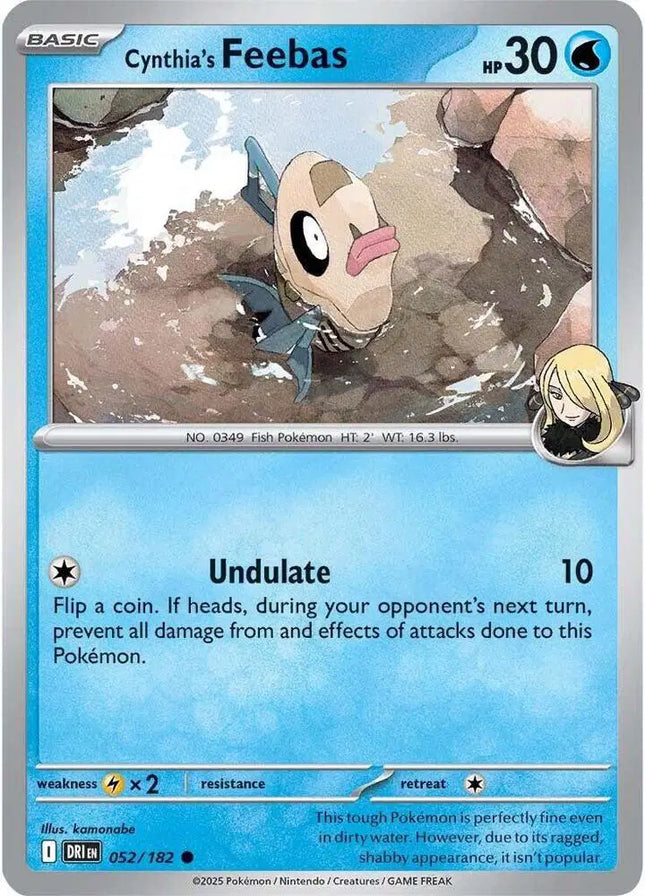 Cynthia's Feebas Common • 052/182 Destined Rivals Reverse Holofoil