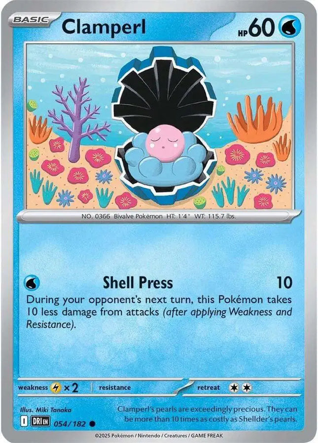 Clamperl Common • 054/182 Destined Rivals Reverse Holofoil