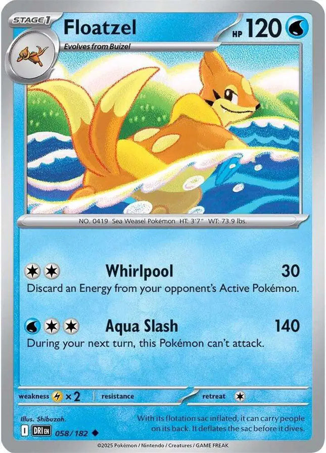 Floatzel  Uncommon • 058/182 Destined Rivals