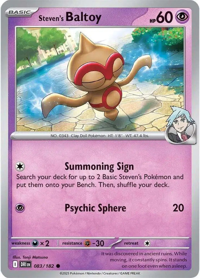 Steven's Baltoy Common • 083/182 Destined Rivals Reverse Holofoil