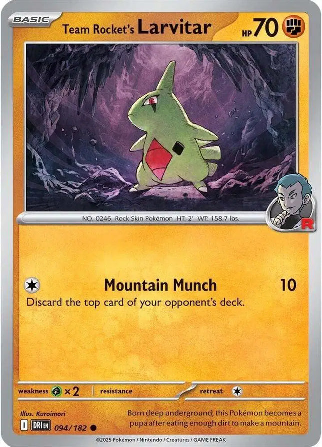 Team Rocket's Larvitar Common • 094/182 Destined Rivals