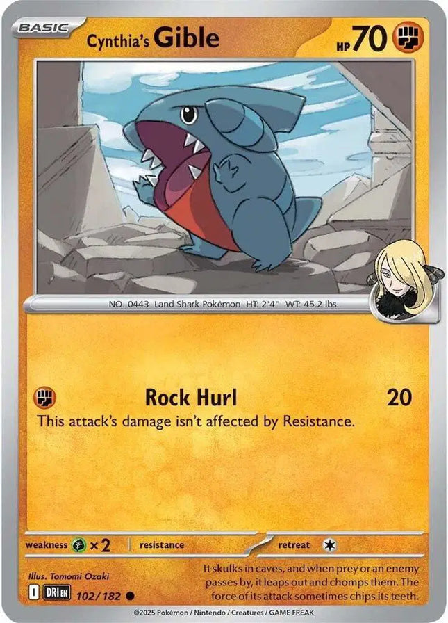 Cynthia's Gible Common • 102/182 Destined Rivals