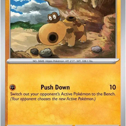 Hippopotas Common • 105/182 Destined Rivals Reverse Holofoil