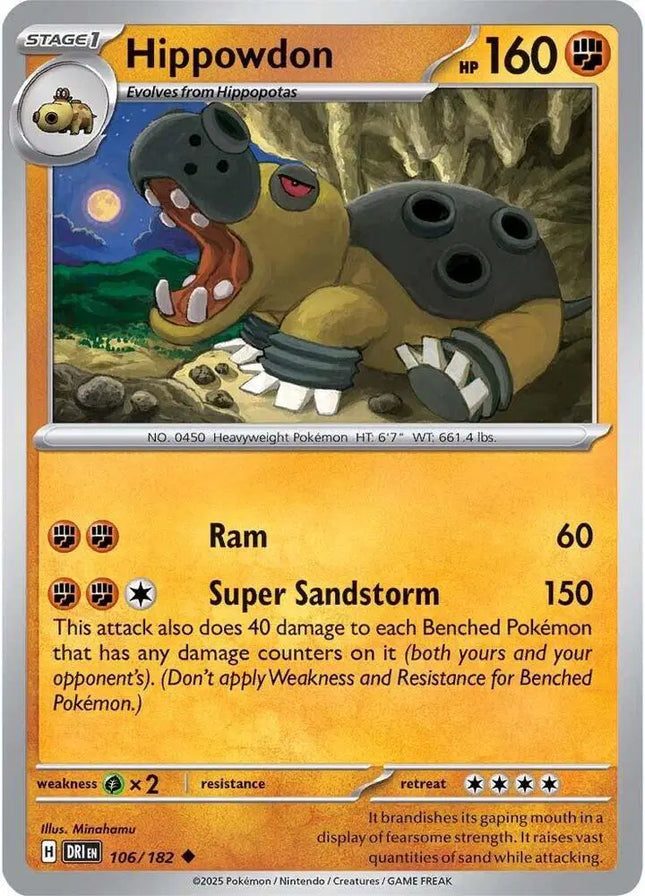 Hippowdon Uncommon • 106/182 Destined Rivals