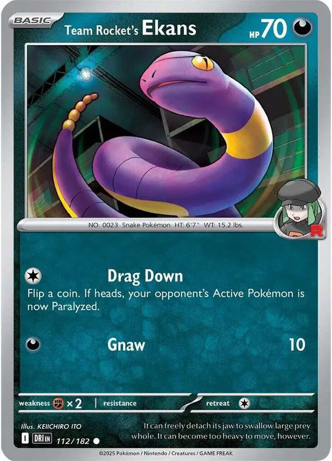 Team Rocket's Ekans Common • 112/182 Destined Rivals Reverse Holofoil