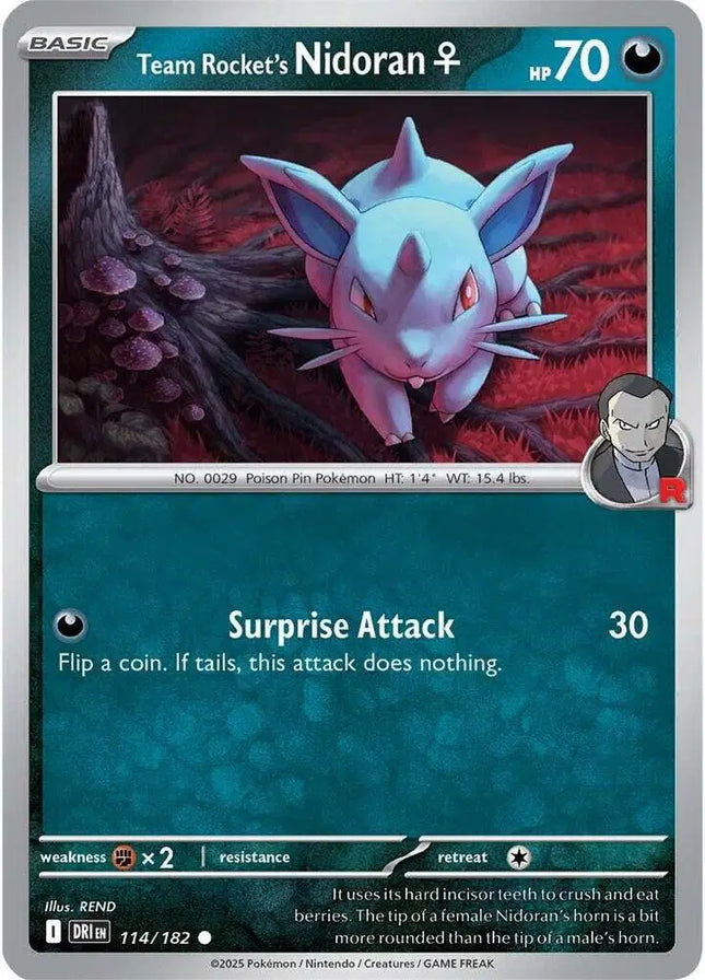 Team Rocket's Nidoran F Common • 114/182 Destined Rivals