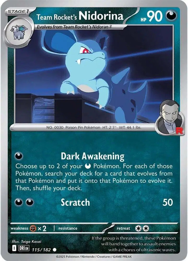 Team Rocket's Nidorina Common • 115/182 Destined Rivals