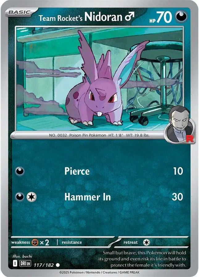 Team Rocket's Nidoran M Common • 117/182 Destined Rivals Reverse Holofoil