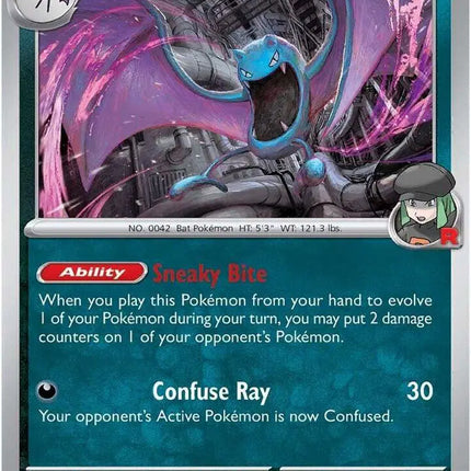 Team Rocket's Golbat Uncommon • 121/182 Destined Rivals Reverse Holofoil
