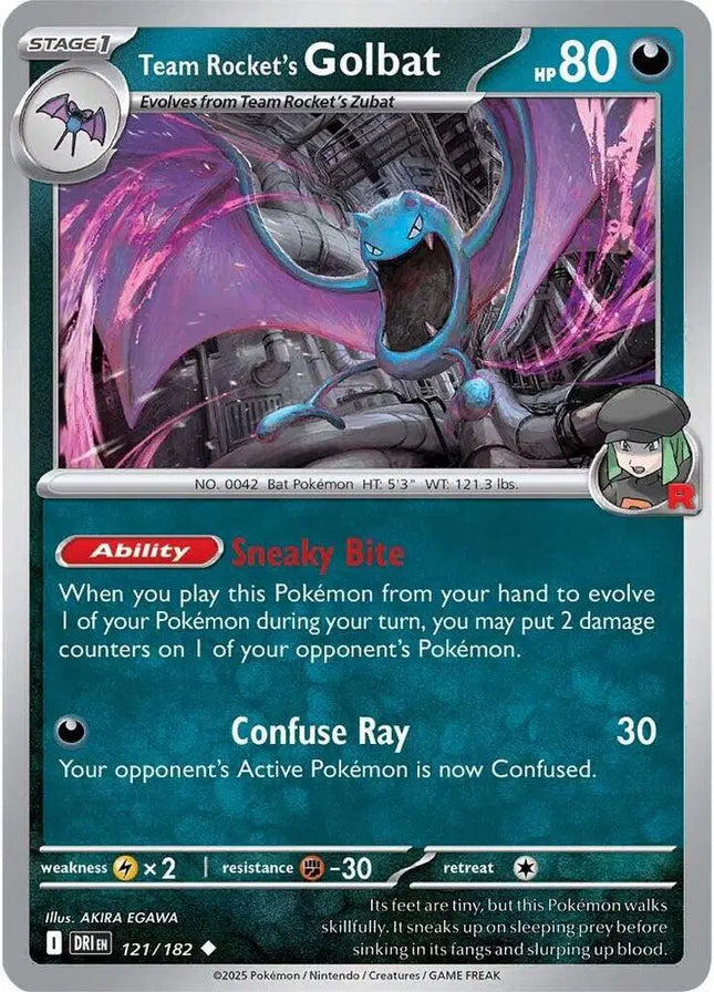 Team Rocket's Golbat Uncommon • 121/182 Destined Rivals Reverse Holofoil