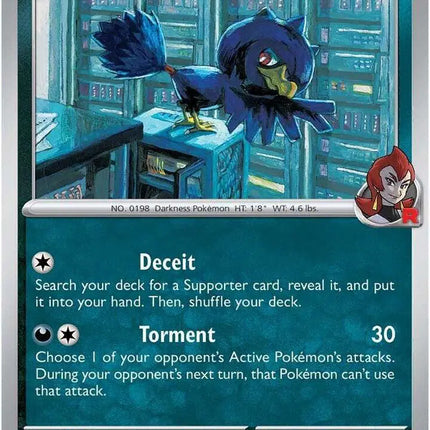 Team Rocket's Murkrow Uncommon • 127/182 Destined Rivals
