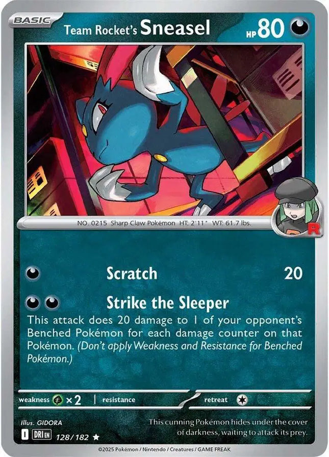 Team Rocket's Sneasel Rare • 128/182 Destined Rivals Holofoil