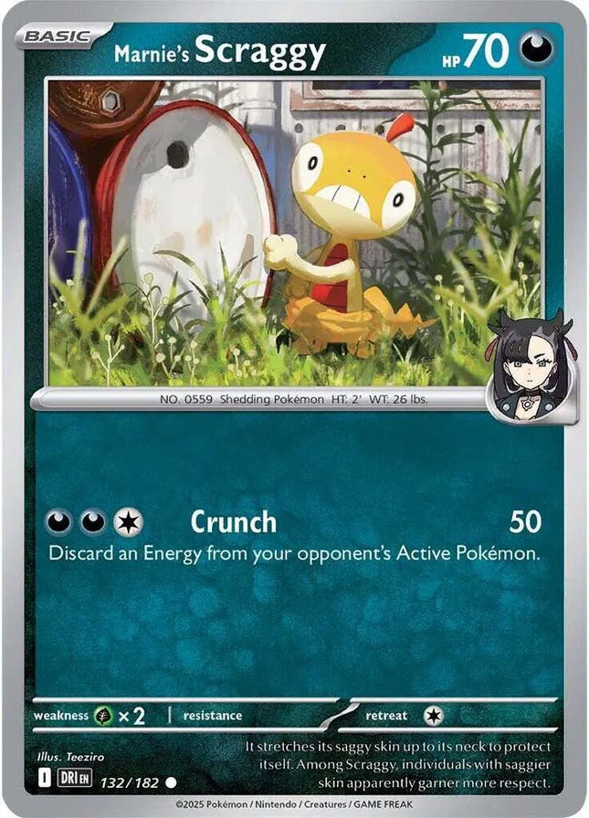 Marnie's Scraggy Destined Rivals Common 132/182 Reverse Holofoil