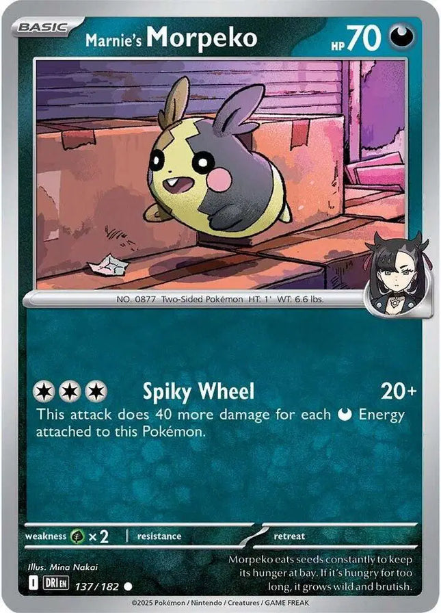 Marnie's Morpeko Common • 137/182 Destined Rivals Reverse Holofoil