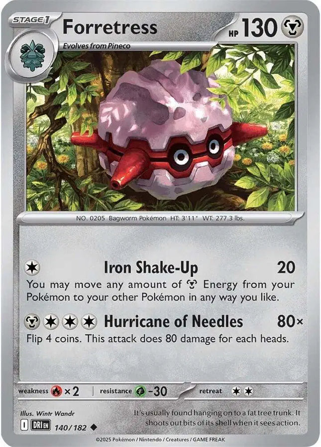 Forretress Uncommon • 140/182 Destined Rivals Reverse Holofoil
