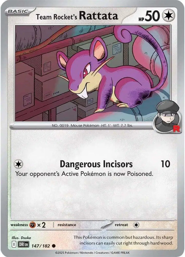 Team Rocket's Rattata Common • 147/182 Destined Rivals