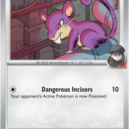 Team Rocket's Rattata Common • 147/182 Destined Rivals Reverse Holofoil